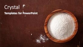  Presentation with keto - Presentation theme consisting of coconut-flour-healthy-ingredient background and a tawny brown colored foreground