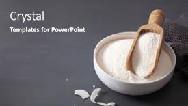  Presentation with keto - Presentation theme with coconut-flour-healthy-ingredient background and a dark gray colored foreground