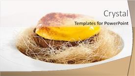  Presentation with coconut ice cream - Audience pleasing PPT layouts consisting of coconut-ice-cream-in-white backdrop and a sky blue colored foreground