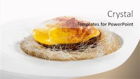  Presentation with coconut ice cream - Presentation design with coconut-ice-cream-in-white background and a white colored foreground