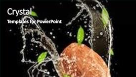  Presentation with coconut water - Slides consisting of coconut in water splash isolated on black background background and a black colored foreground