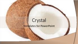  Presentation with coconut - Beautiful slides featuring coconut isolated on a white backdrop and a soft green colored foreground