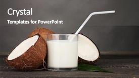  Presentation with coconut milk - Amazing presentation having coconut milk and coconut backdrop and a gray colored foreground