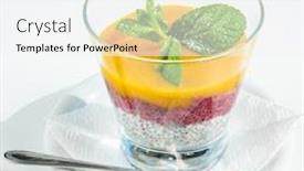  Presentation with coconut milk - Colorful slide set enhanced with coconut-milk-chia-pudding backdrop and a sky blue colored foreground