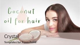  Presentation with coconut oil - Audience pleasing PPT theme consisting of coconut oil for hair young backdrop and a lemonade colored foreground