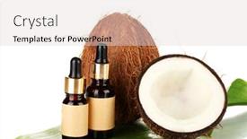  Presentation with coconut oil - Theme having coconut-oil-in-bottles background and a lemonade colored foreground