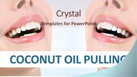  Presentation with teeth whitening - Amazing PPT theme having coconut oil pulling for teeth backdrop and a lemonade colored foreground