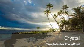  Presentation with samoa - PPT layouts consisting of coconut-palm-trees background and a tawny brown colored foreground