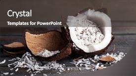  Presentation with coconut - Presentation theme enhanced with coconut-shavings-in-coconut background and a dark gray colored foreground