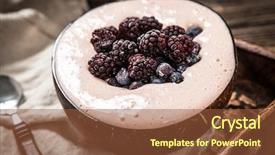  Presentation with vegan - PPT theme enhanced with coconut shell - vegan nice cream with banana background and a tawny brown colored foreground