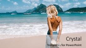  Presentation with relaxing - PPT theme enhanced with coconut travelling tour in asia background and a soft green colored foreground