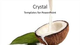  Presentation with coconut milk - Audience pleasing slides consisting of coconut with coconut milk isolated backdrop and a white colored foreground