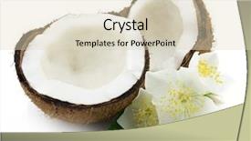  Presentation with coconut shell - Cool new presentation design with coconut with flowers backdrop and a  colored foreground