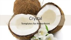  Presentation with green coconut - Colorful theme enhanced with coconut with jasmine backdrop and a soft green colored foreground