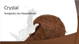  Presentation with coconut milk - Colorful presentation design enhanced with coconut with milk splash backdrop and a white colored foreground
