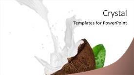  Presentation with coconut - Slides featuring coconut with milk splash background and a white colored foreground