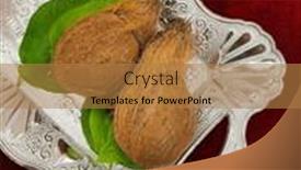  Presentation with betel leaves - Presentation consisting of coconuts-and-betel-leaves-placed background and a coral colored foreground