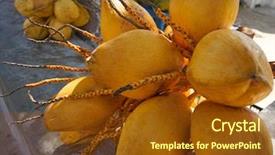  Presentation with drinking water - Theme with coconuts for drinking water background and a tawny brown colored foreground