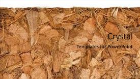  Presentation with coir - Audience pleasing presentation consisting of cocopeat - coconut coir husk fiber chips backdrop and a red colored foreground