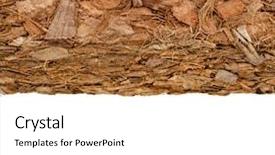  Presentation with coir - Presentation having cocopeat - coconut coir husk fiber chips background and a white colored foreground