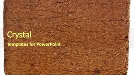  Presentation with coir - Slide set consisting of cocopeat - compressed bale of ground coconut background and a tawny brown colored foreground