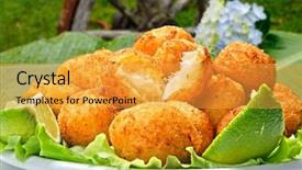  Presentation with cake - Theme consisting of cod cake background and a yellow colored foreground