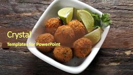  Presentation with cake - PPT layouts consisting of cod cake background and a tawny brown colored foreground