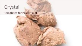  Presentation with liver - Slide deck having cod liver in oil isolated on white background background and a sky blue colored foreground