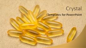  Presentation with liver - Theme featuring cod-liver-oil-dietary-supplement background and a yellow colored foreground