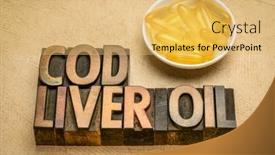  Presentation with dietary supplement - Beautiful presentation featuring cod-liver-oil-dietary-supplement backdrop and a yellow colored foreground