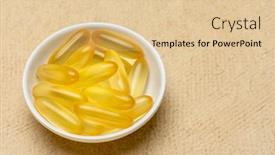  Presentation with dietary supplement - Theme having cod-liver-oil-dietary-supplement background and a lemonade colored foreground