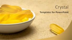 Presentation with dietary supplement - Slide set having cod-liver-oil-dietary-supplement and a lemonade colored foreground