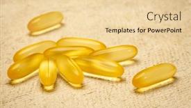  Presentation with dietary supplement - PPT layouts with cod-liver-oil-dietary-supplement and a lemonade colored foreground
