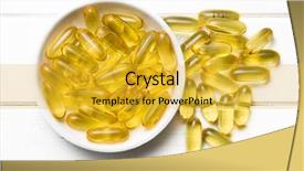  Presentation with oil and gas - Colorful presentation theme enhanced with cod liver oil gel capsules backdrop and a  colored foreground
