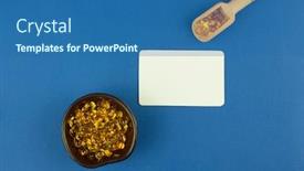  Presentation with liver - PPT theme enhanced with cod-liver-oil-omega-3 background and a ocean colored foreground