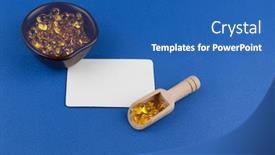  Presentation with capsules - Beautiful PPT theme featuring cod-liver-oil-omega-3 backdrop and a ocean colored foreground