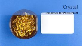  Presentation with oil and gas - PPT theme having cod-liver-oil-omega-3 background and a light blue colored foreground