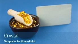  Presentation with capsules - Audience pleasing slides consisting of cod-liver-oil-omega-3 backdrop and a ocean colored foreground