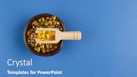  Presentation with liver - Cool new PPT theme with cod-liver-oil-omega-3 backdrop and a teal colored foreground