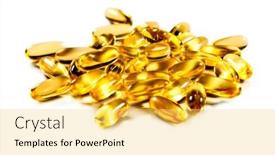  Presentation with liver - Beautiful presentation featuring cod-liver-oil-omega-3 backdrop and a yellow colored foreground