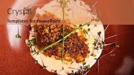  Presentation with deep - Presentation theme with cod-piece-with-sauce background and a coral colored foreground