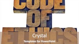  Presentation with ethics - PPT layouts consisting of code of ethics word abstract background and a coral colored foreground