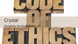  Presentation with ethics - Cool new PPT layouts with code of ethics - isolated text backdrop and a coral colored foreground