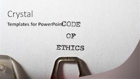  Presentation with ethics - Amazing slides having code-of-ethics-text-written backdrop and a white colored foreground