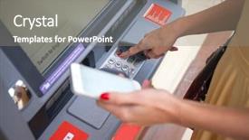  Presentation with smart card security - Amazing presentation design having code on a pad security backdrop and a gray colored foreground