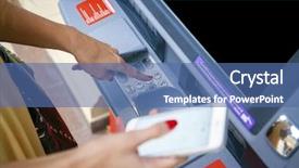  Presentation with smart card security - Amazing slide deck having code on a pad security backdrop and a ocean colored foreground