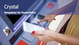  Presentation with smart card - Slides enhanced with code on a pad security background and a ocean colored foreground