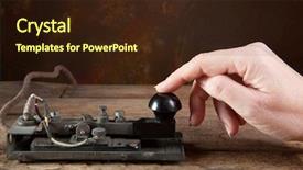  Presentation with code - PPT layouts with code on an antique telegraph background and a wine colored foreground