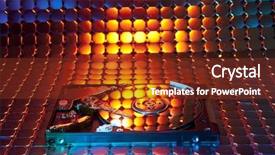  Presentation with heads - Cool new PPT theme with code switching - computer harddisk and heads backdrop and a tawny brown colored foreground