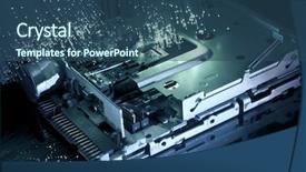  Presentation with storage - Cool new presentation theme with code switching - storage network with fiber optical backdrop and a  colored foreground